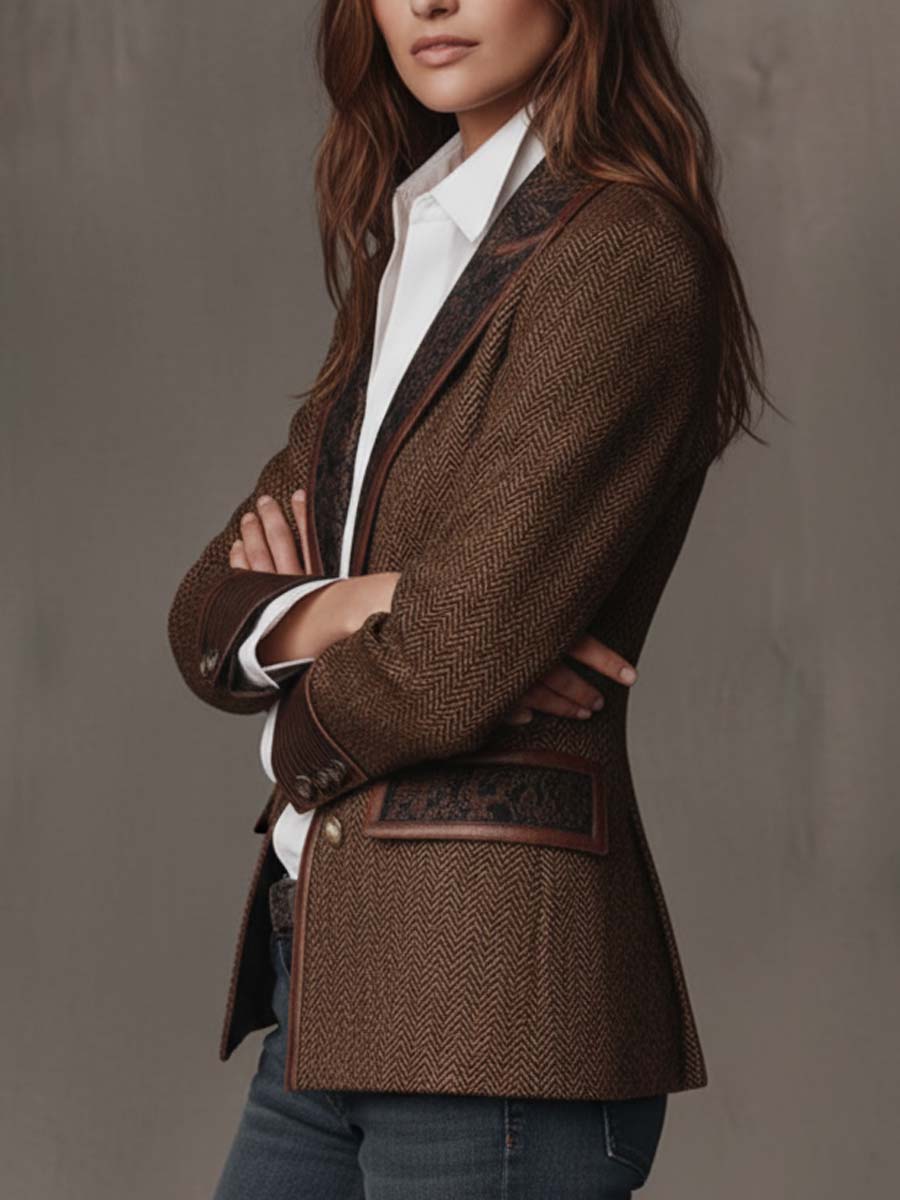 Gema | Chaqueta con Paneles de Espiga