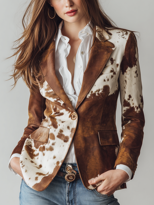 Ágata | Chaqueta con Estampado de Vaca