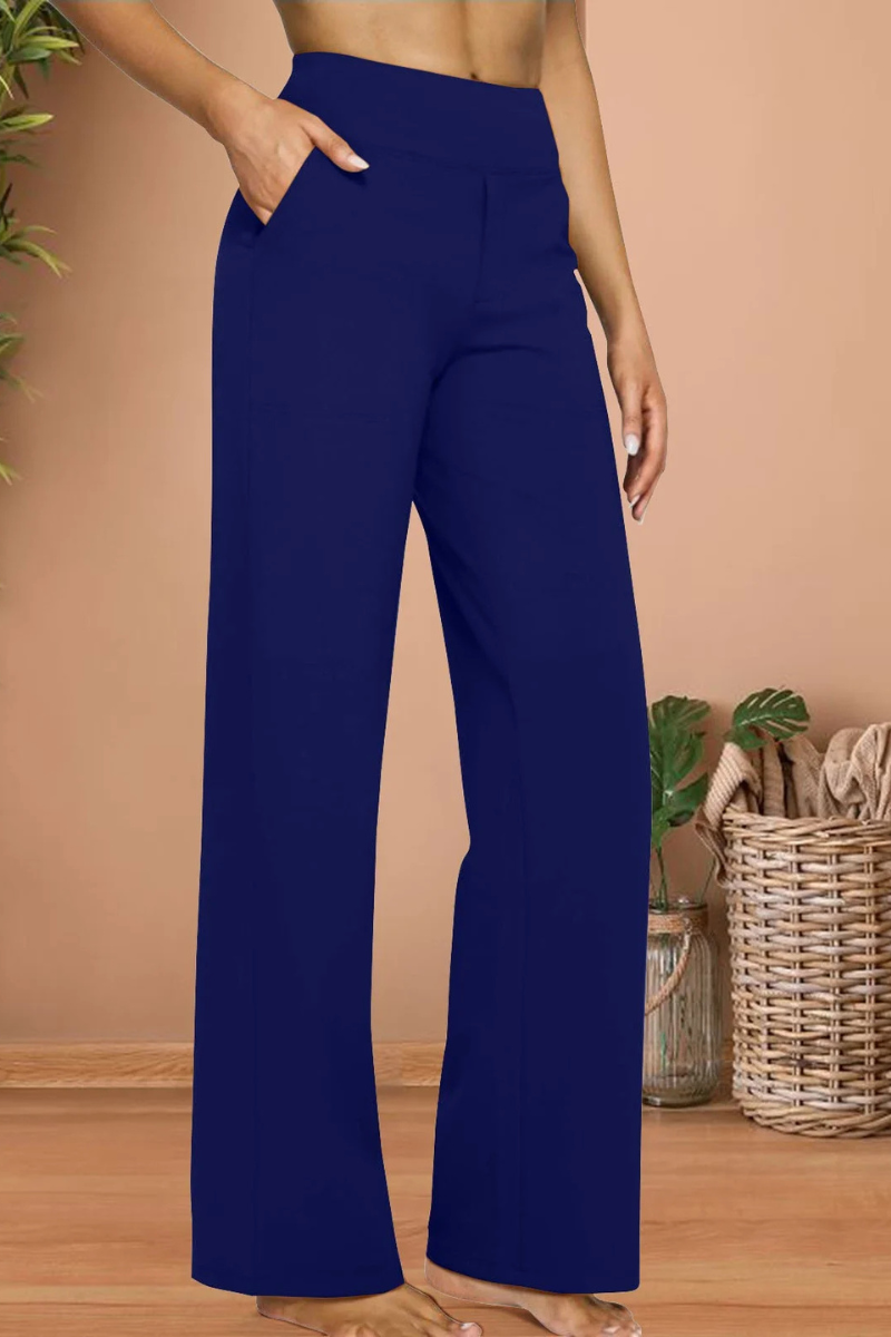 Baudilia | Pantalones de Descanso de Tiro Alto Suaves