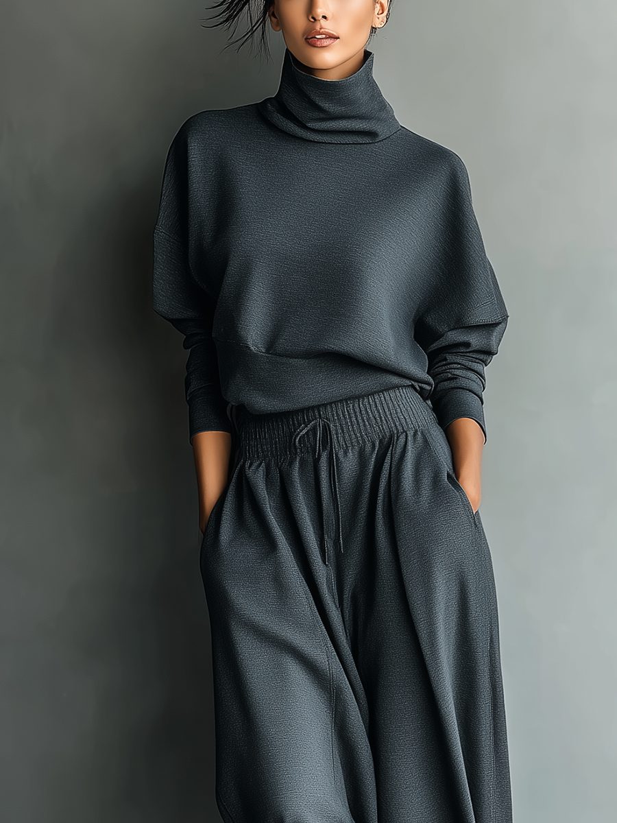 Leandra | Conjunto de Punto Antracita