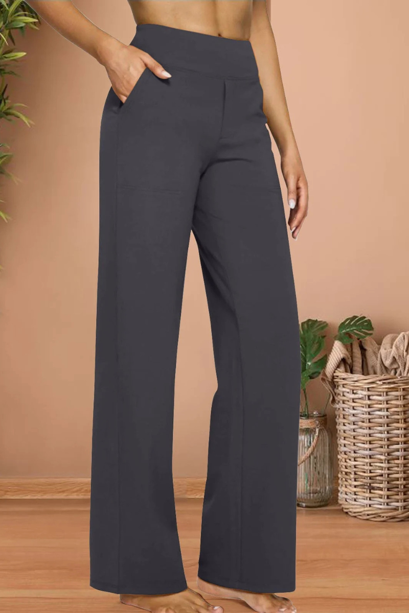 Baudilia | Pantalones de Descanso de Tiro Alto Suaves