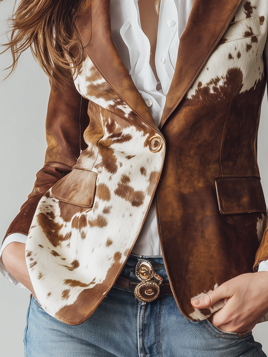 Ágata | Chaqueta con Estampado de Vaca