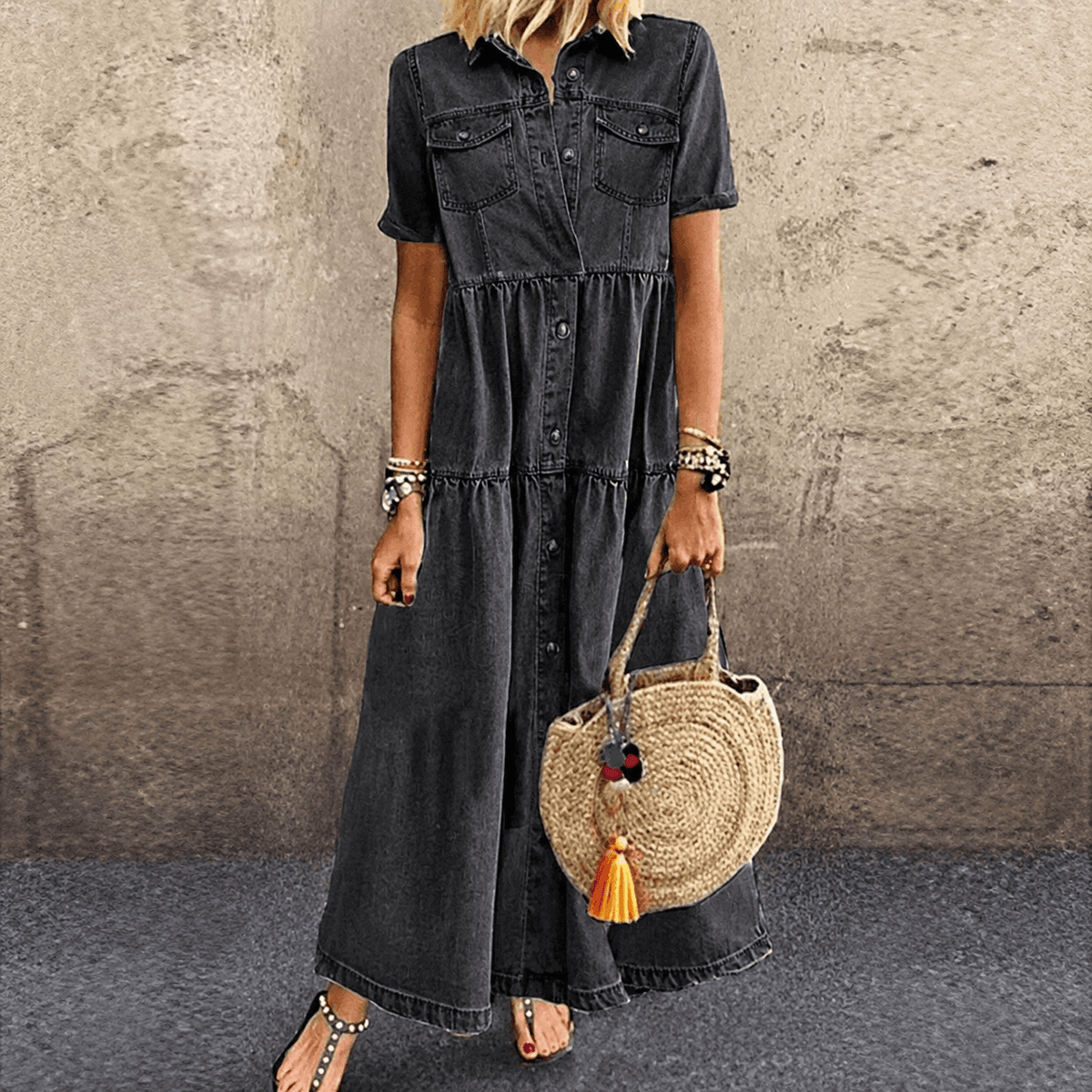 Tadea | Vestido Vaquero Abotonado