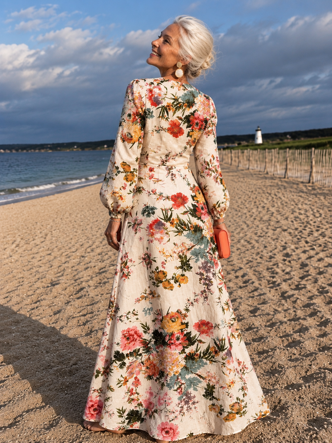 Saturnina | Vestido Largo Estampado Floral con Escote en V
