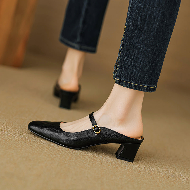 Lourdes | Mules Merceditas de Piel
