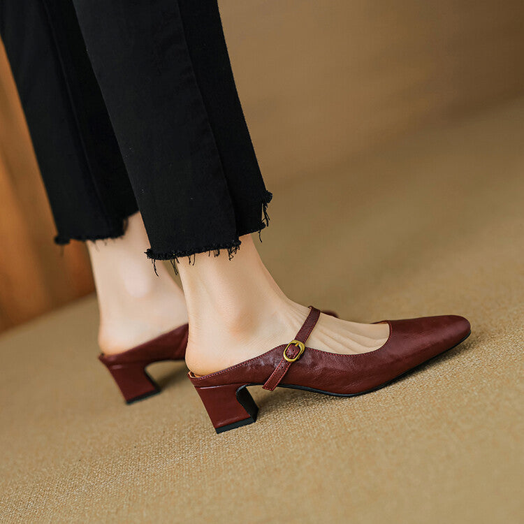 Lourdes | Mules Merceditas de Piel