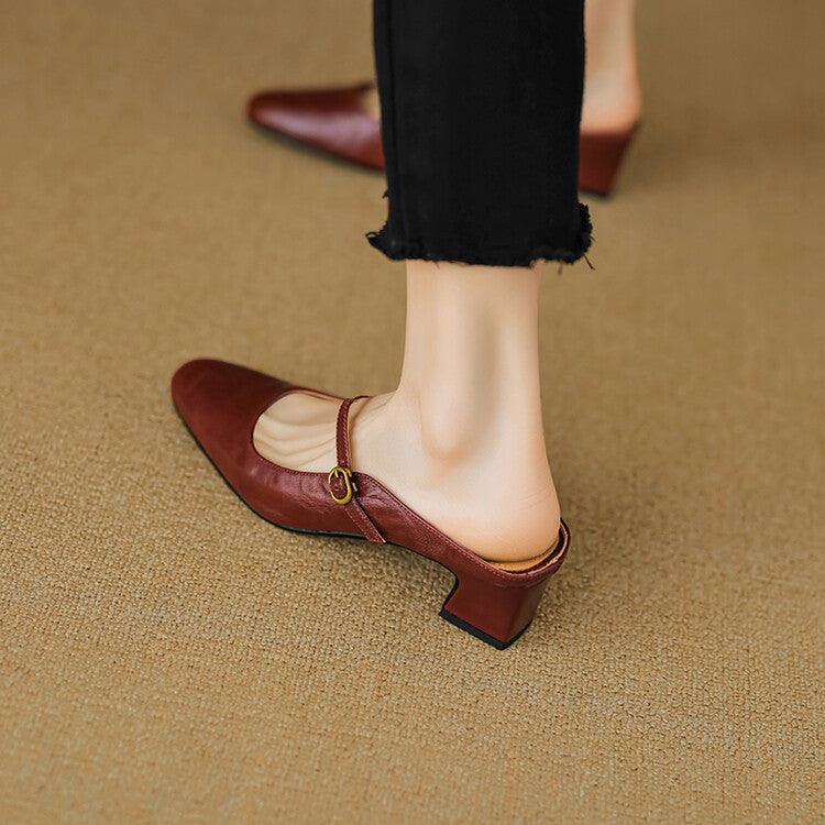 Lourdes | Mules Merceditas de Piel