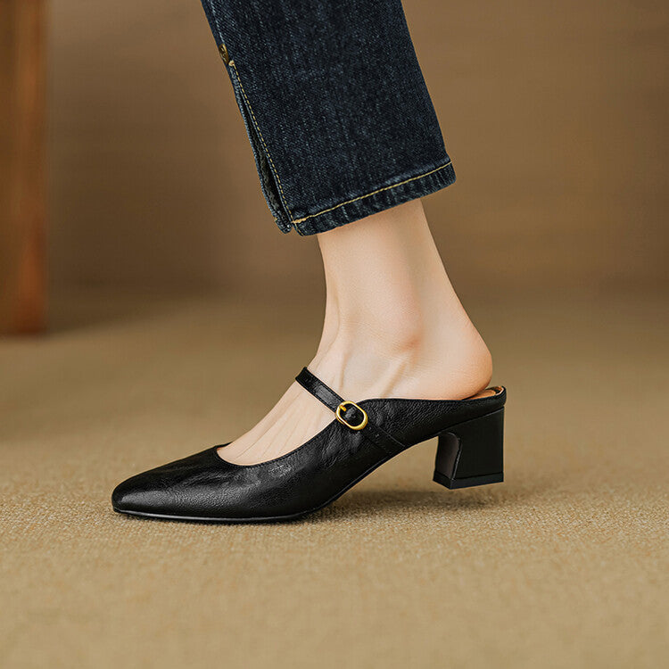 Lourdes | Mules Merceditas de Piel