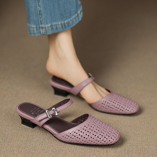 Yolanda | Mules Calados con Hebilla