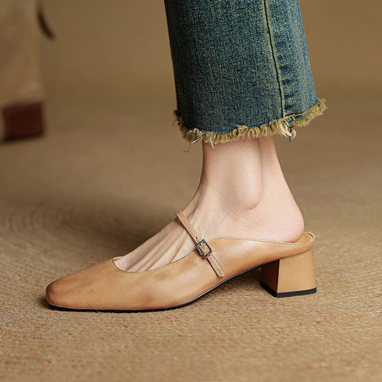 Adriana | Mules con Hebilla
