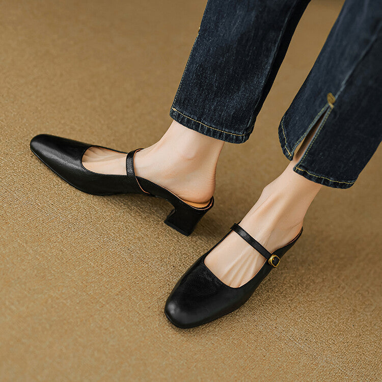 Lourdes | Mules Merceditas de Piel