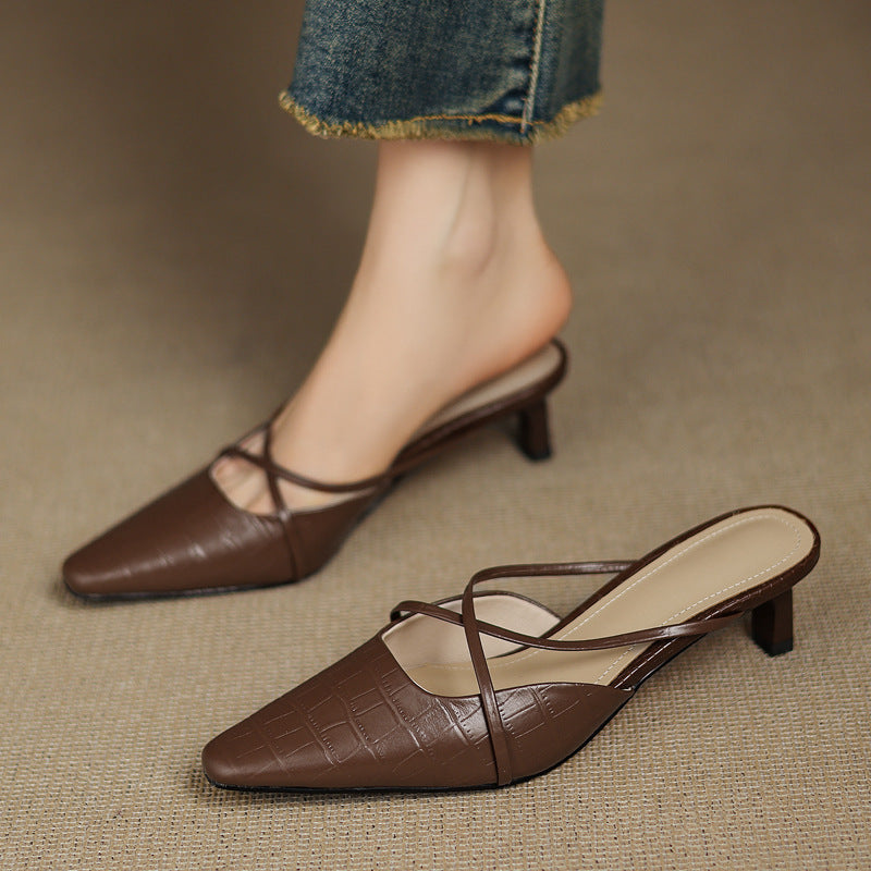 Sandra | Mules de Tiras Cruzadas