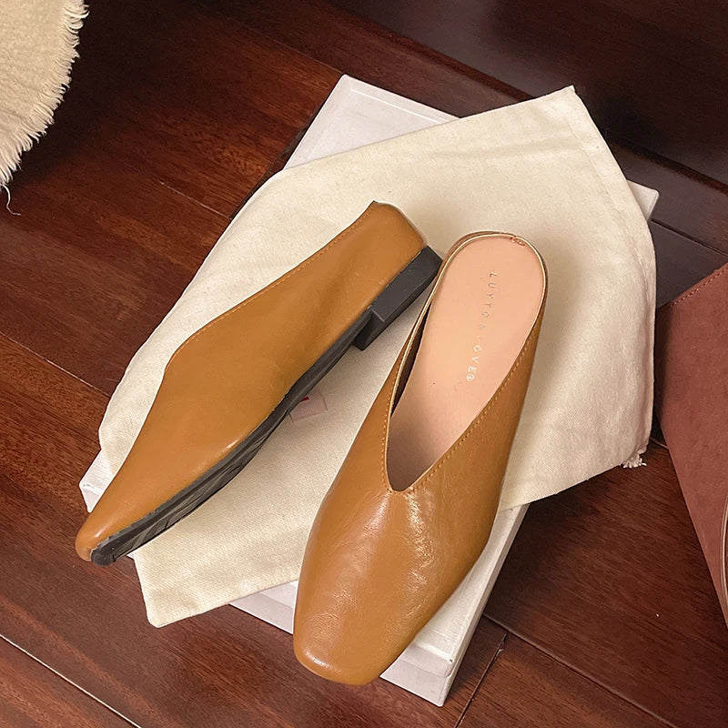 Valentina | Mules Metalizados Elegantes