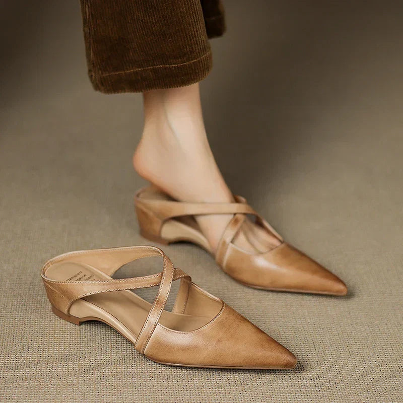 Raquel | Mules con Tira Cruzada