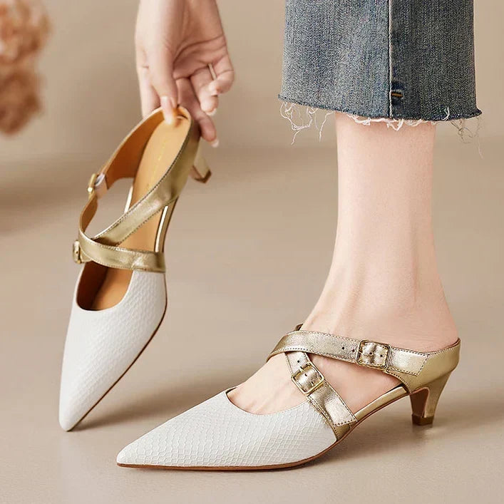 Marisa | Mules Estampado Pitón