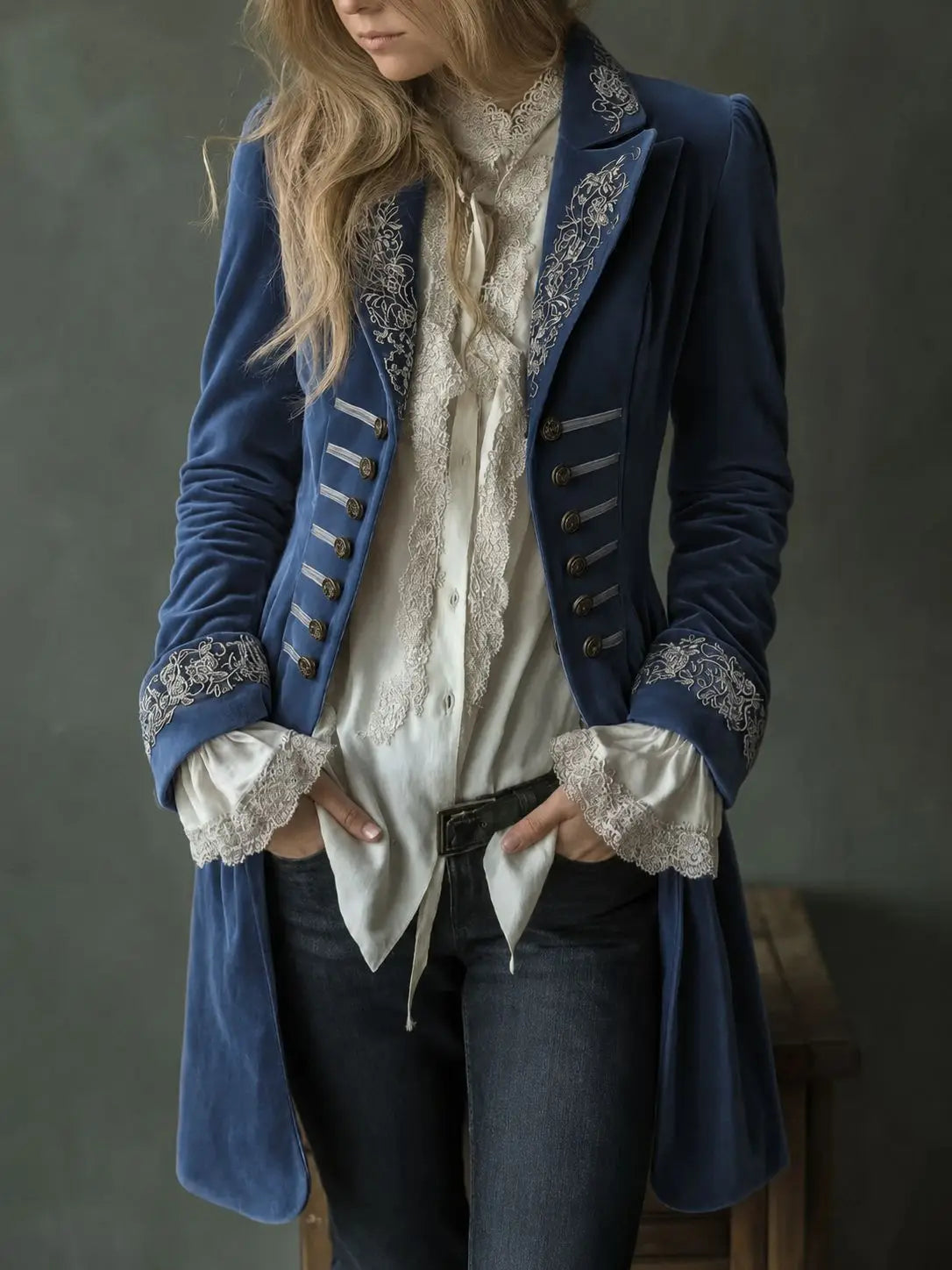 Leopoldina | Chaqueta Larga Bordada