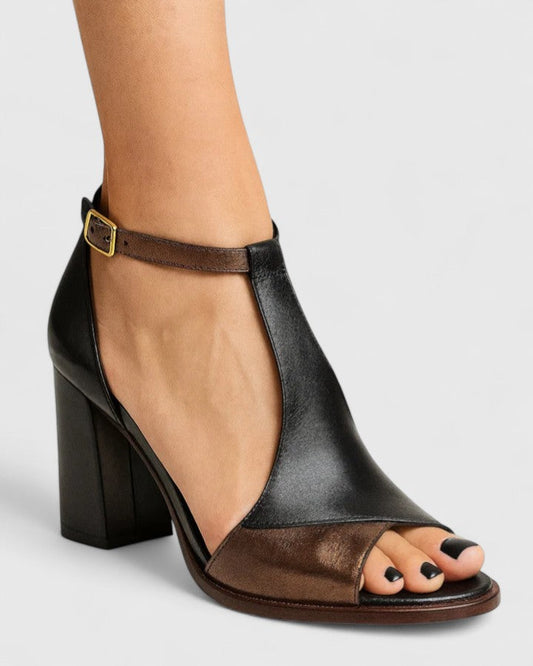Filomena | Sandalias de Tacón Geométrico