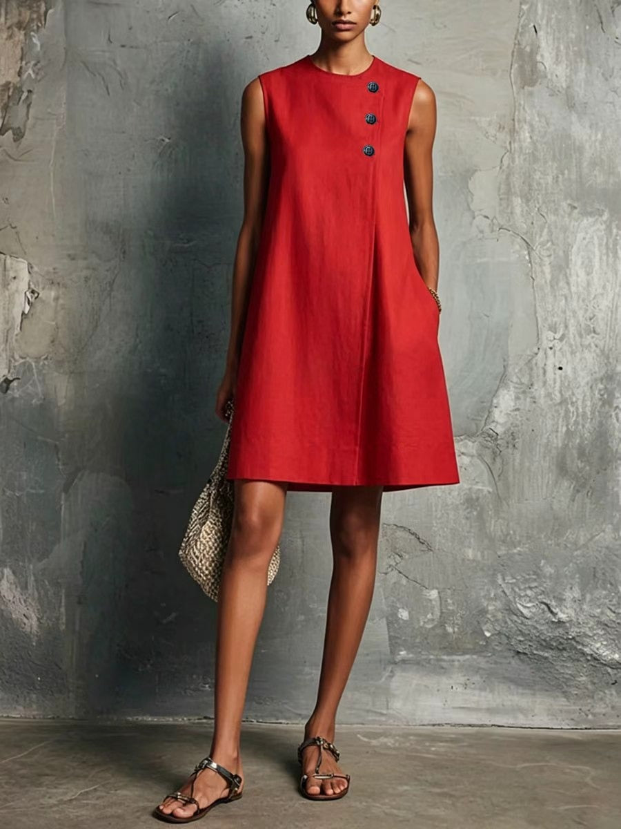 Porfiria | Vestido Camisero Abotonado de Falda Escalonada