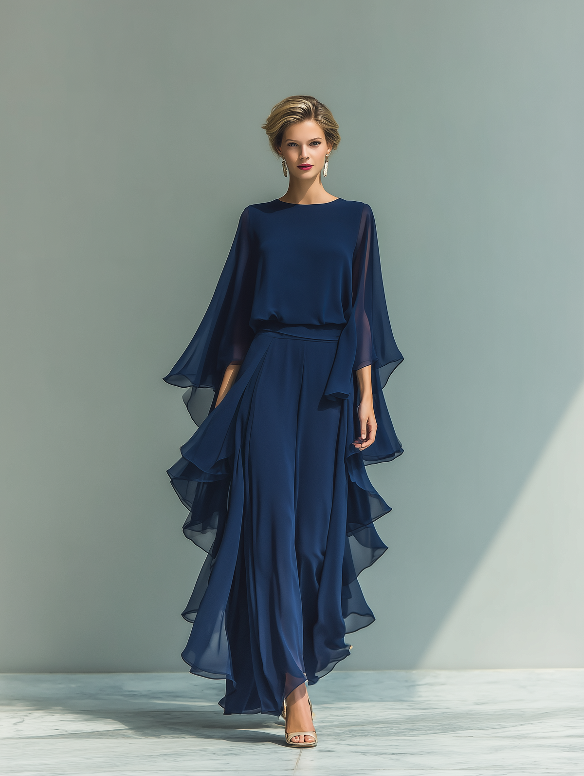Dulcinea | Conjunto de Gasa Azul Marino