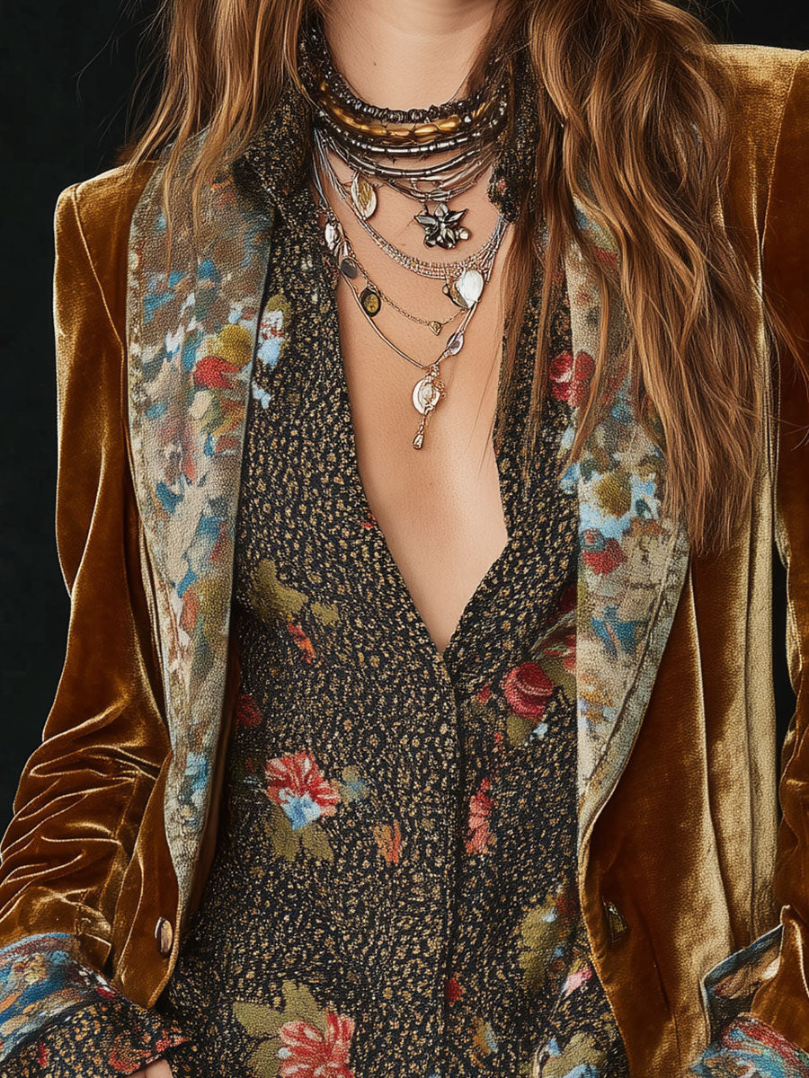 Eufemia | Chaqueta Elegante con Detalles Florales