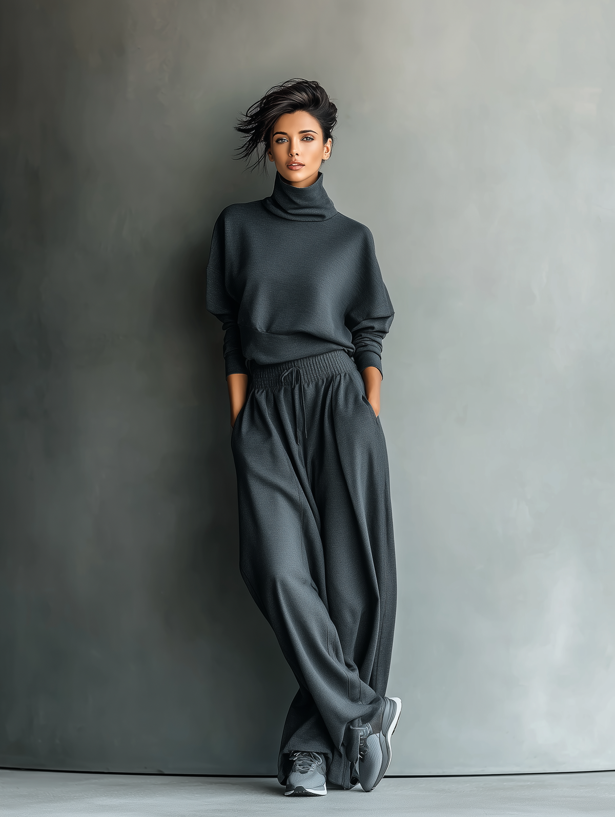 Leandra | Conjunto de Punto Antracita