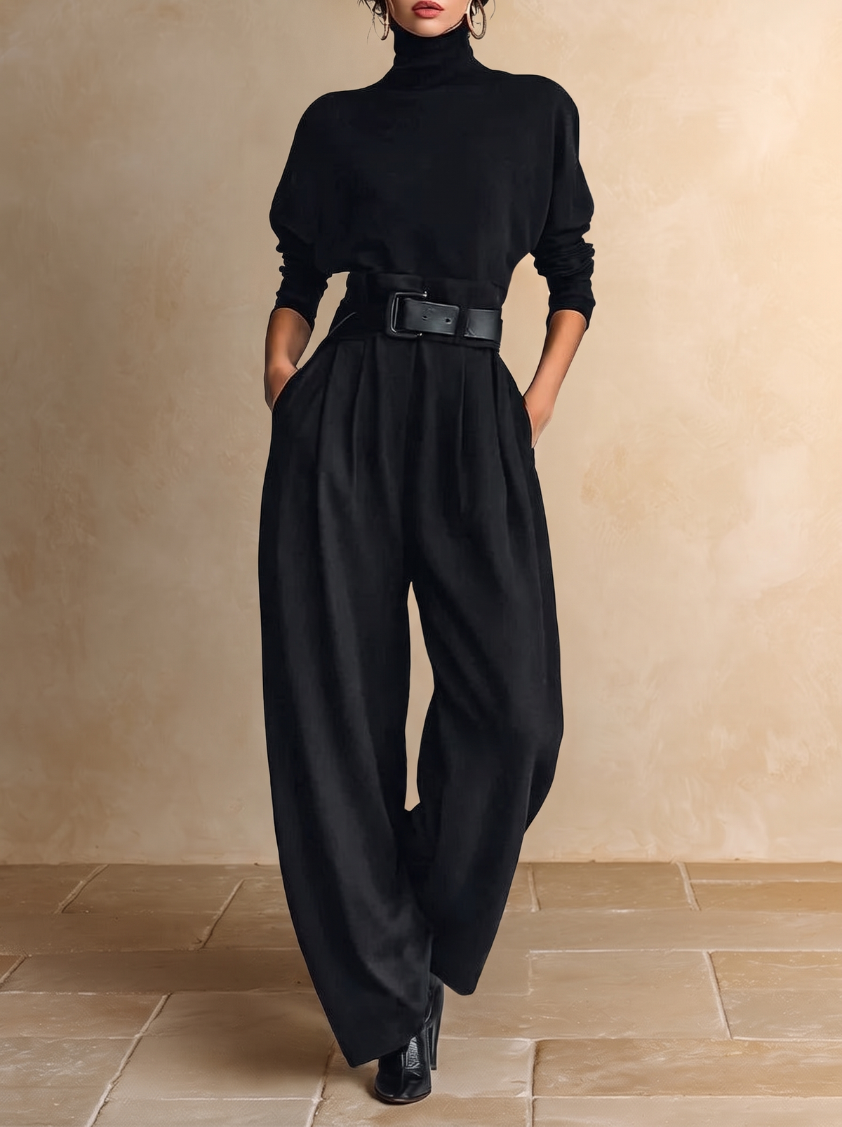 Genoveva | Conjunto de Cuello Alto y Pantalón Recto