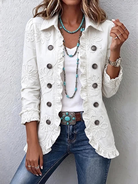 Soledad | Chaqueta con Volantes y Botones