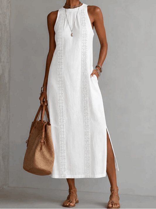 Jesusa | Vestido Midi con Detalles de Encaje
