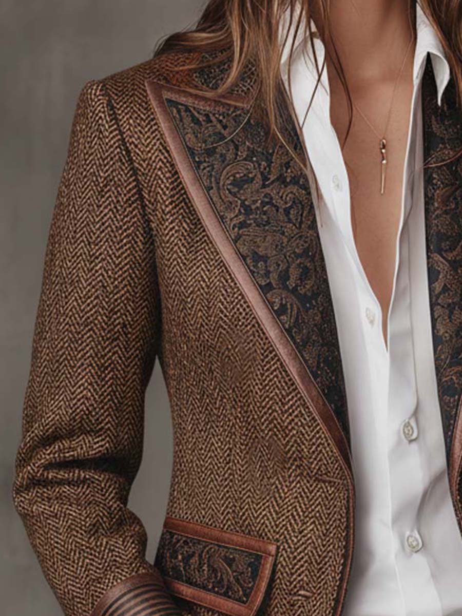 Gema | Chaqueta con Paneles de Espiga