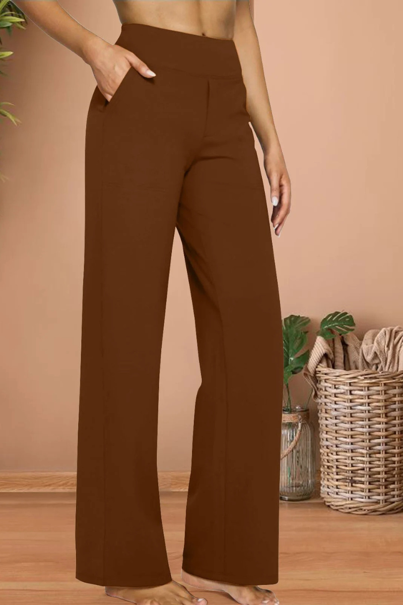 Baudilia | Pantalones de Descanso de Tiro Alto Suaves