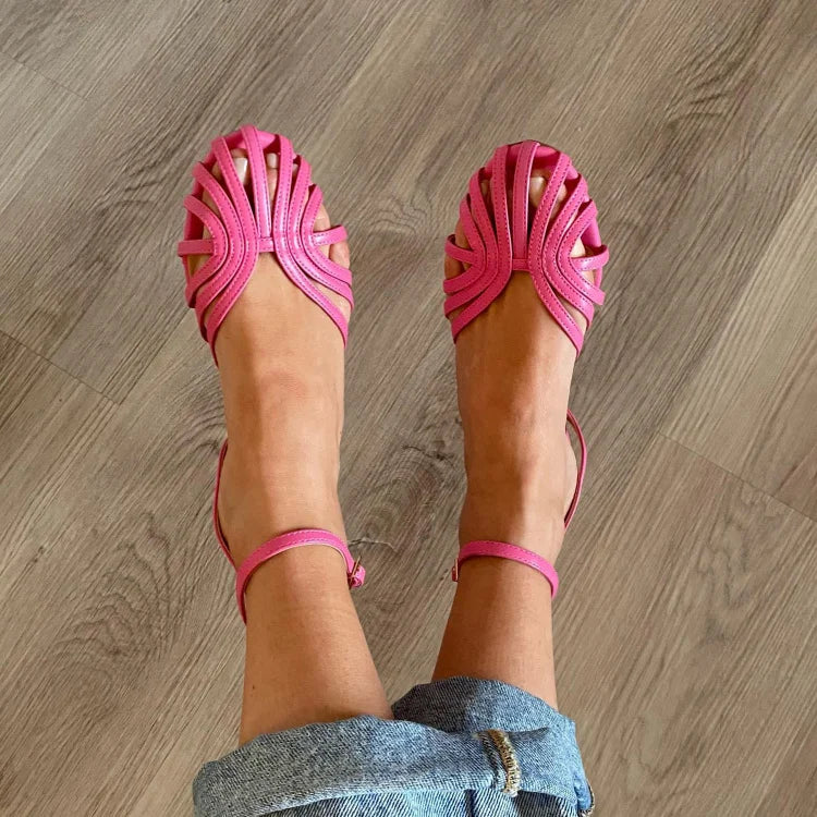 Anselma | Sandalias con Joyas Doradas