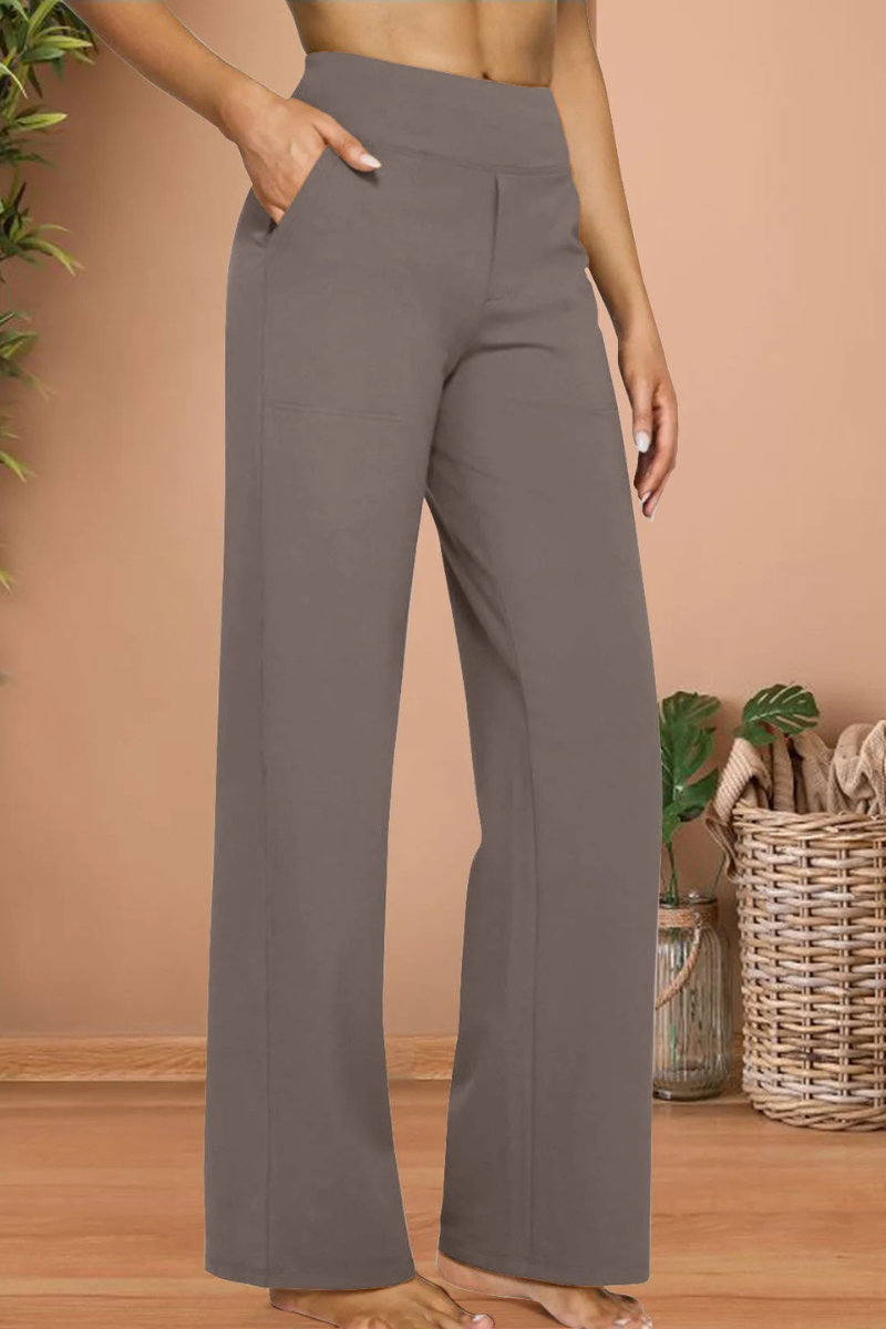 Baudilia | Pantalones de Descanso de Tiro Alto Suaves