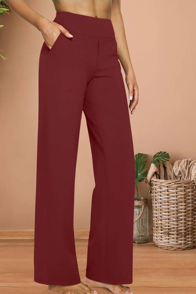 Baudilia | Pantalones de Descanso de Tiro Alto Suaves