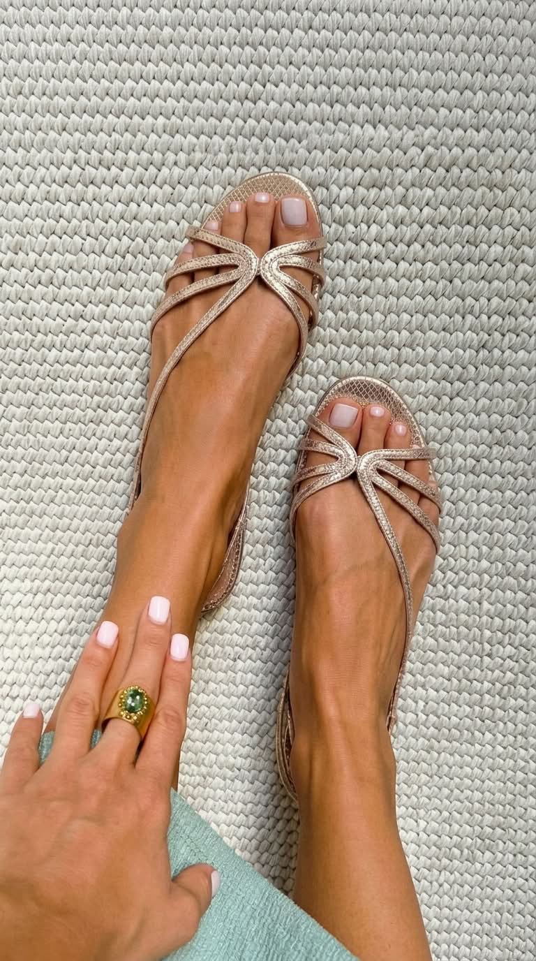 Idoya | Sandalias Doradas Clásicas