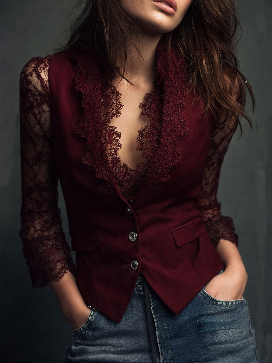 Noemí | Chaqueta Corta con Mangas Semitransparentes
