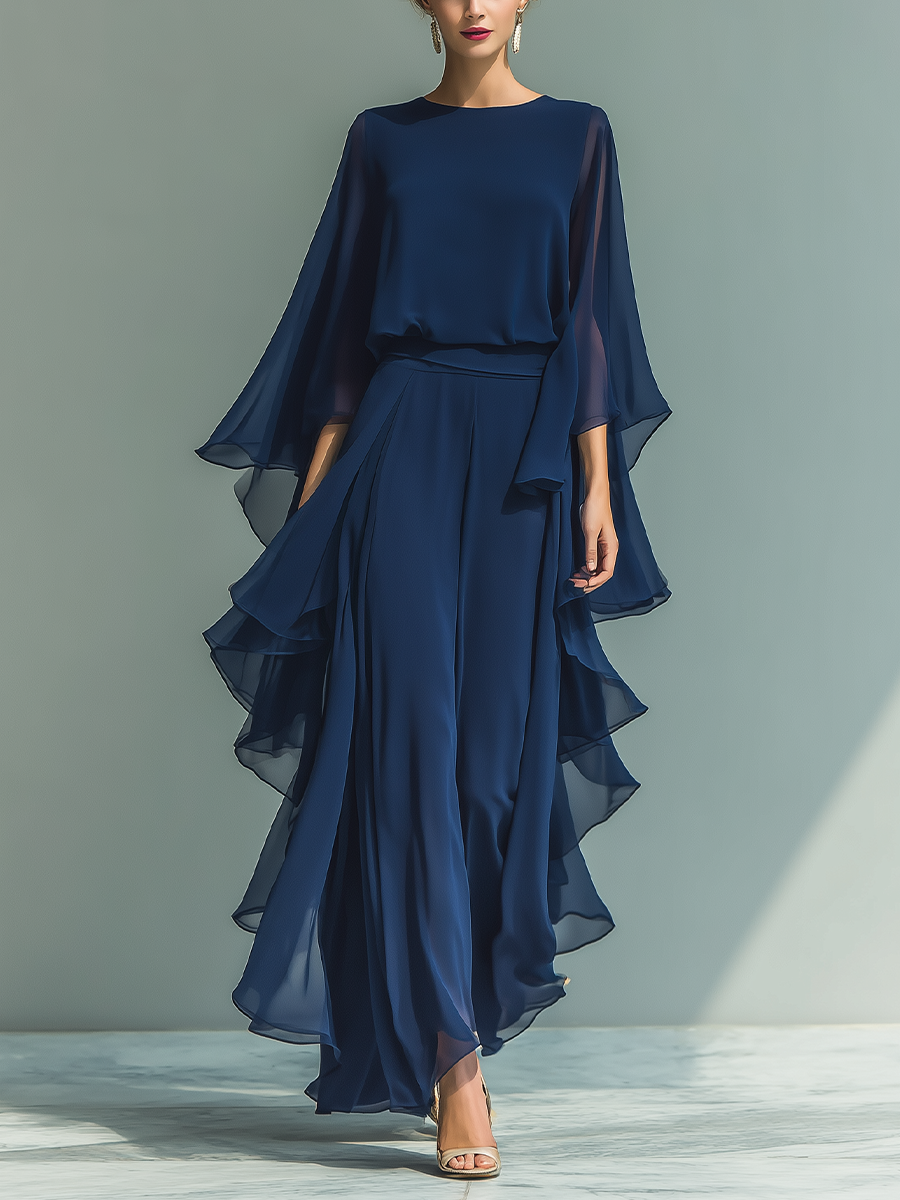 Dulcinea | Conjunto de Gasa Azul Marino
