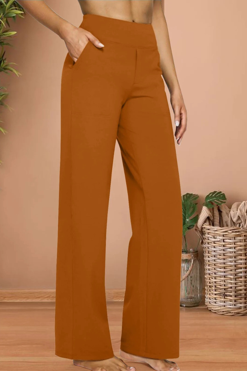 Baudilia | Pantalones de Descanso de Tiro Alto Suaves