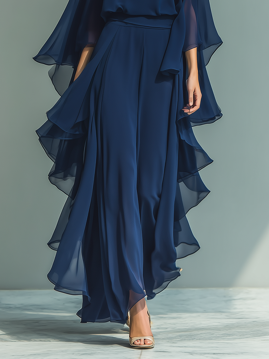 Dulcinea | Conjunto de Gasa Azul Marino