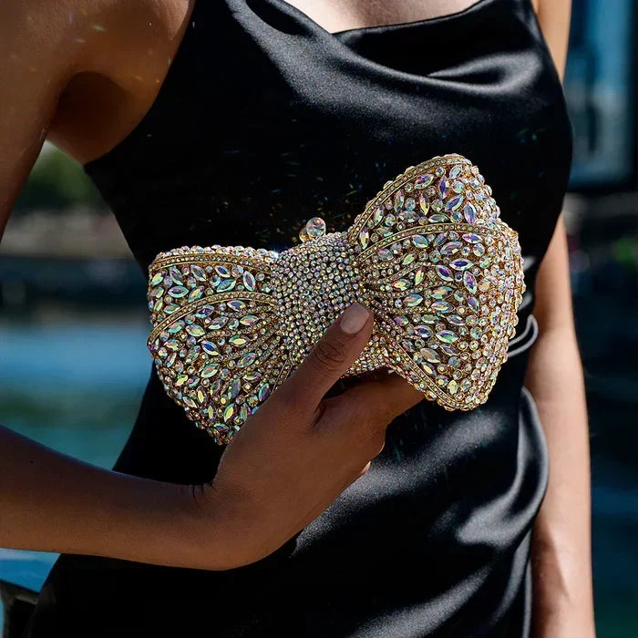 Elena | Bolso de Fiesta con Pedrería y Nudo