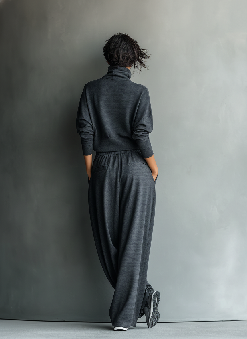 Leandra | Conjunto de Punto Antracita