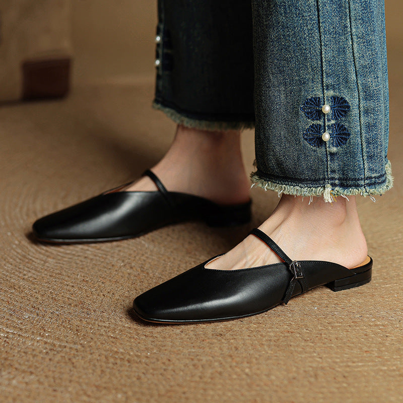 Almudena | Mules con Escote en V