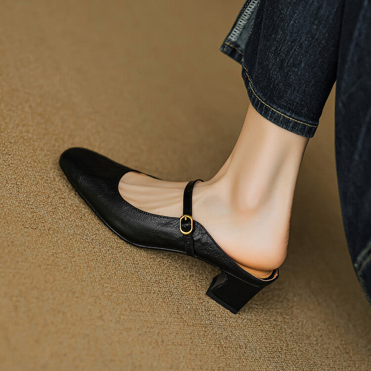 Lourdes | Mules Merceditas de Piel