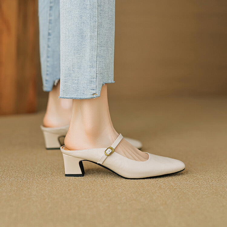 Lourdes | Mules Merceditas de Piel