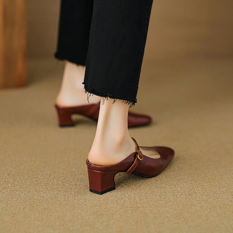Lourdes | Mules Merceditas de Piel