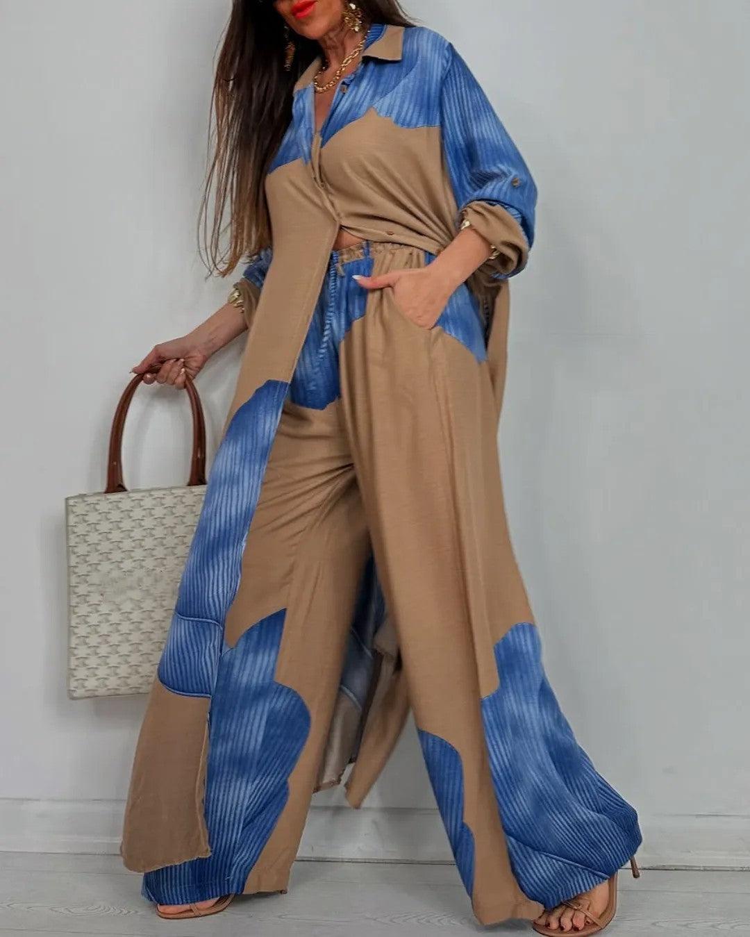 Petronila | Conjunto de Diario de Top de Retales y Pantalón
