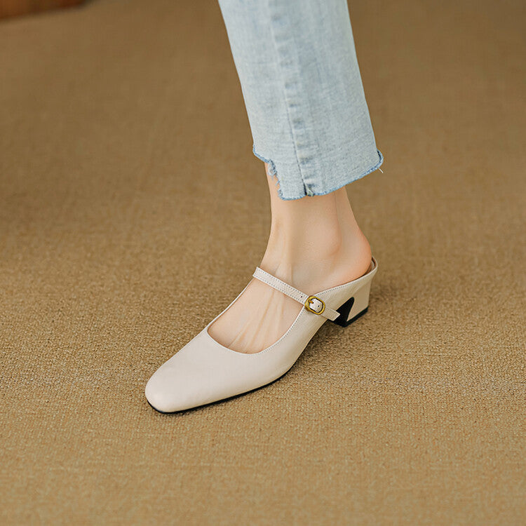 Lourdes | Mules Merceditas de Piel
