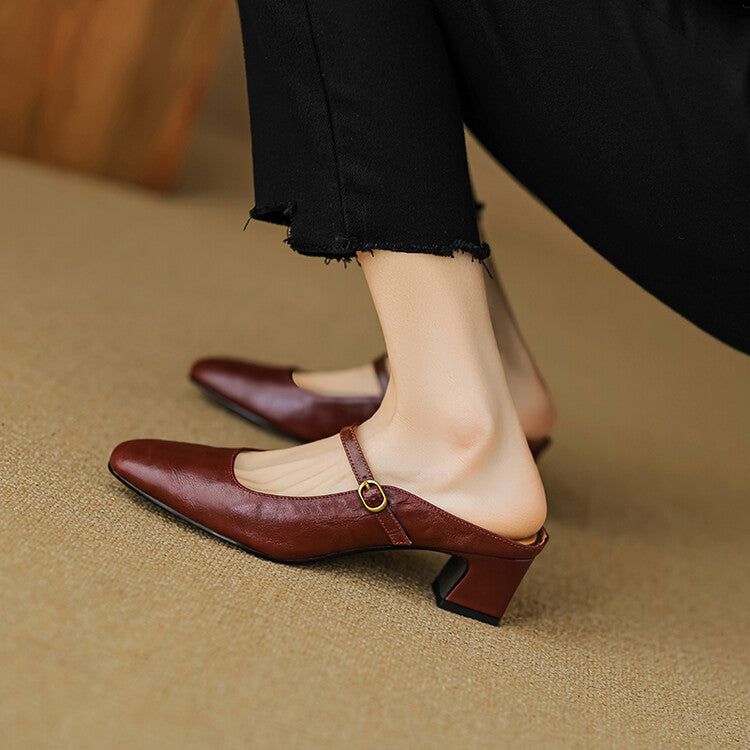 Lourdes | Mules Merceditas de Piel