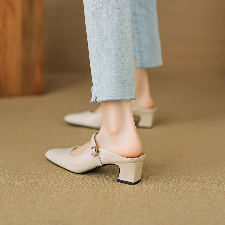 Lourdes | Mules Merceditas de Piel