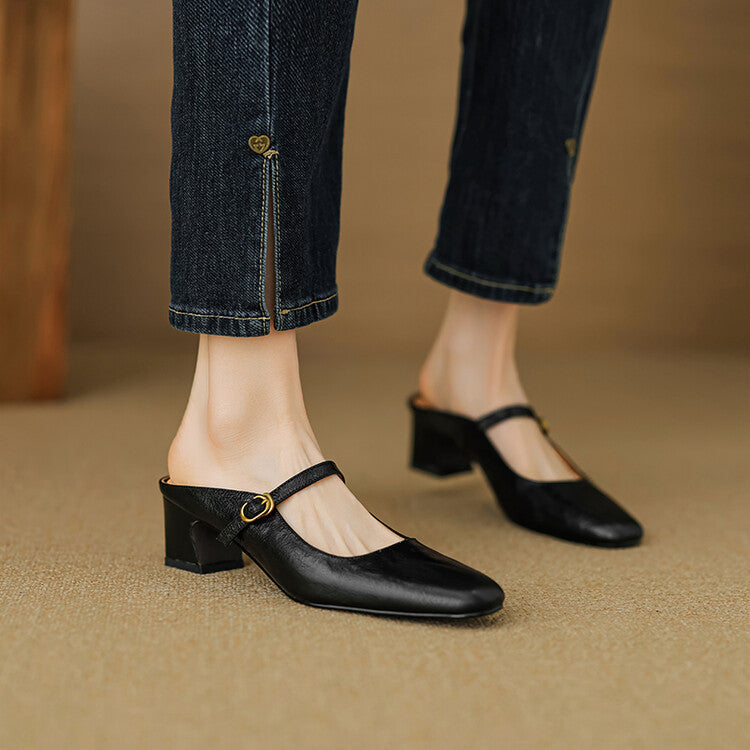 Lourdes | Mules Merceditas de Piel