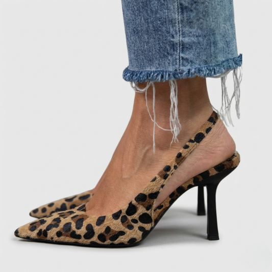 Maya | Zapatos de Tacón Estampado Leopardo